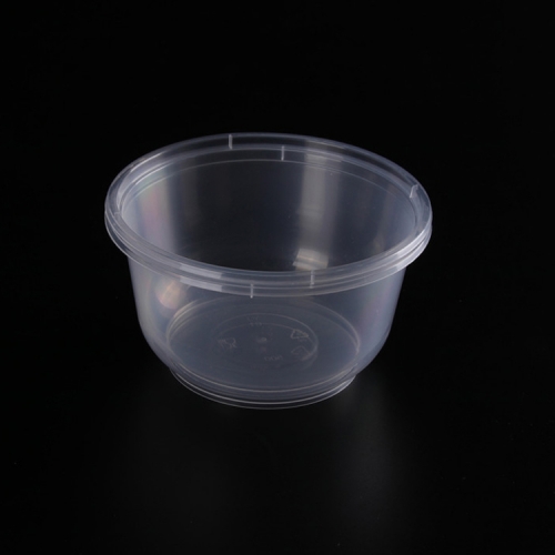 Clear Round Plastic Salad Packaging Bowl For Salad Lunch To Go
