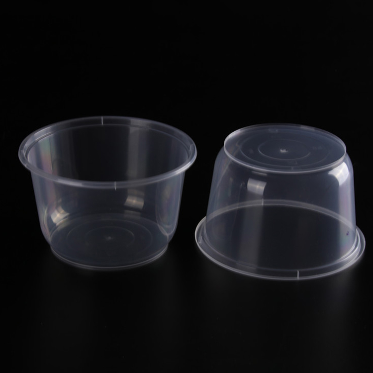 High Quality PP disposable round plastic microwave bowls with lid